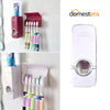 5-in-1 Automatic Toothpaste Dispenser & Toothbrush Holder Set | Wall Mounted Bathroom Organizer
