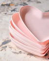 8-Piece Heart Shape Plate Set