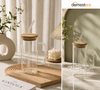 Premium Glass Tumbler Mug with Bamboo Lid