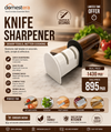 Manual Knife Sharpener | Quick Blade Sharpening Tool for Kitchen Knives & Scissors