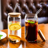 Glass Jar with Bamboo Lid & Straw