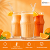 Reusable Glass Straws – 6 Pieces with Cleaning Brush