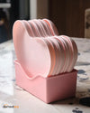 8-Piece Heart Shape Plate Set | Snack, Dessert & Fruit Serving Plates