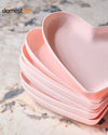 8-Piece Heart Shape Plate Set | Snack, Dessert & Fruit Serving Plates