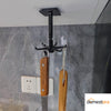 360° Rotating Wall-Mounted Utensil Holder with 6 Hooks | Kitchen Organizer