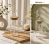 Premium Glass Tumbler Mug with Bamboo Lid